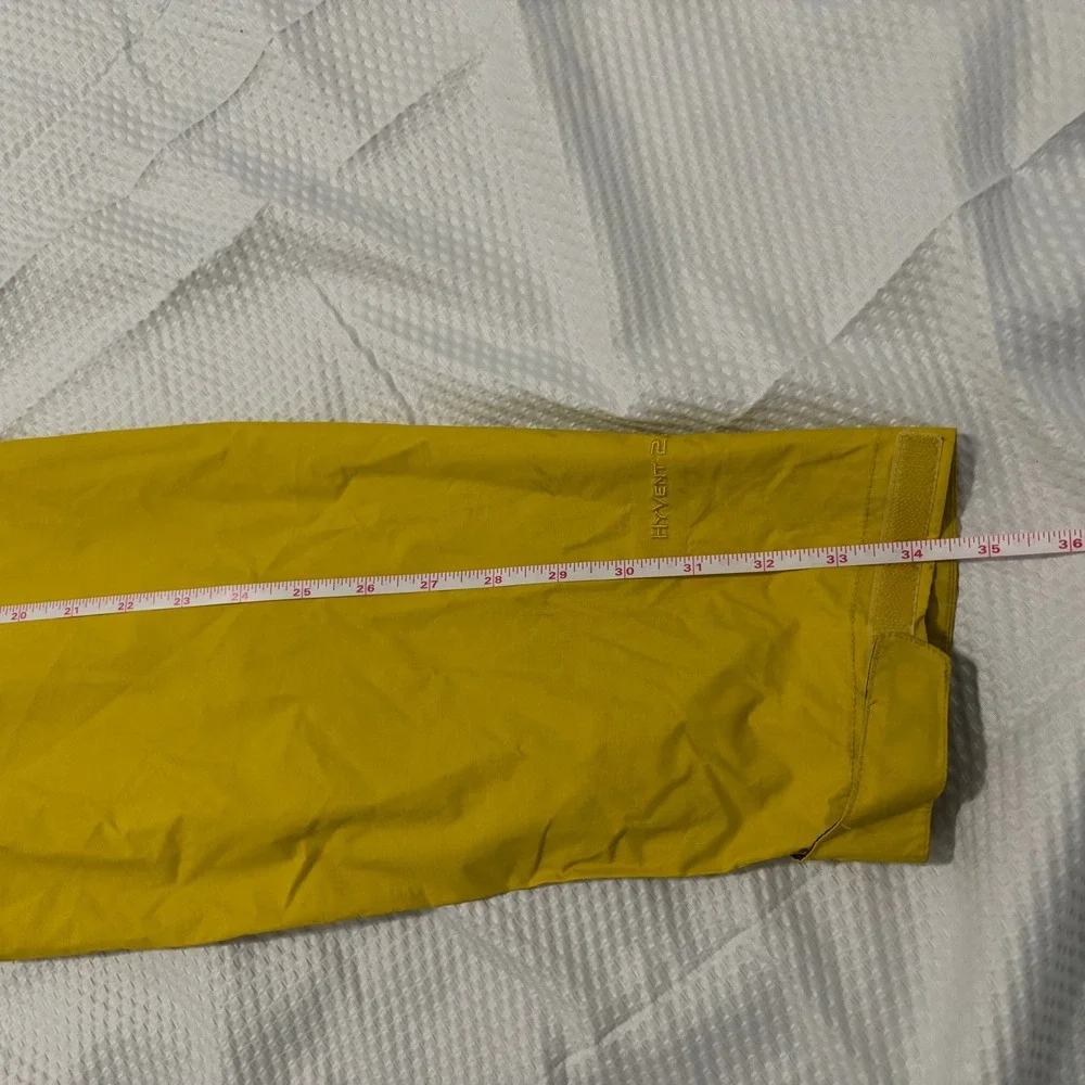 The North Face HyVent Rain Jacket Mens XL Yellow Black Colorblock Vintage Hooded